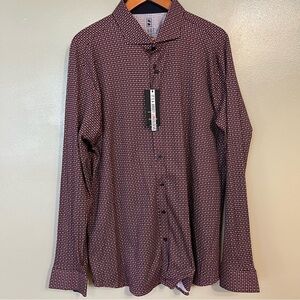 Desoto Men’s 100% Cotton Stretch Athletic Button Up Long Sleeves Shirt XXL NWT